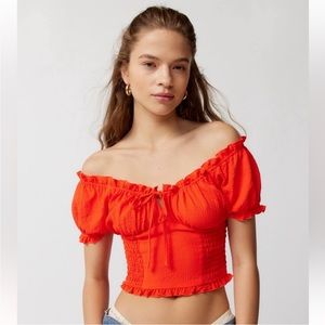 Urban Outfitters Natalia Puff Sleeve Top